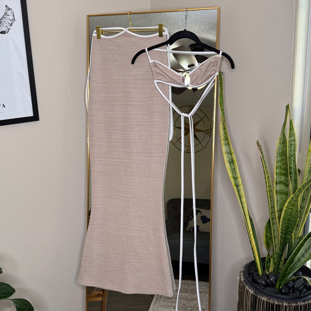 BabyBoo Lelita Beige Knit Maxi Skirt Set - Picture 5 of 10